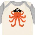 thumbnail image 4 of Inktastic Pirate Octopus Kids Funny Boys or Girls Long Sleeve Baby Bodysuit, 4 of 5