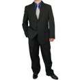 thumbnail image 2 of Stylish 2pc. Men's Regular Fit Dress Suit with 1 Free Pair of Socks - Black 54L, 2 of 6