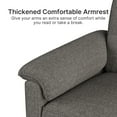 thumbnail image 5 of 3-Seater Sofa with Solid Hardwood Frame, 660lbs Capacity, Modern Linen Fabric, Dark Gray, 5 of 12