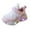 Pink, variant on BAnala Kids LED Light Up Sneakers Breathable Sport Casual Girls Boys Shoes Adjustable Strap Flashing for Toddler/Little Kid (Khaki,3.5-4 Years)