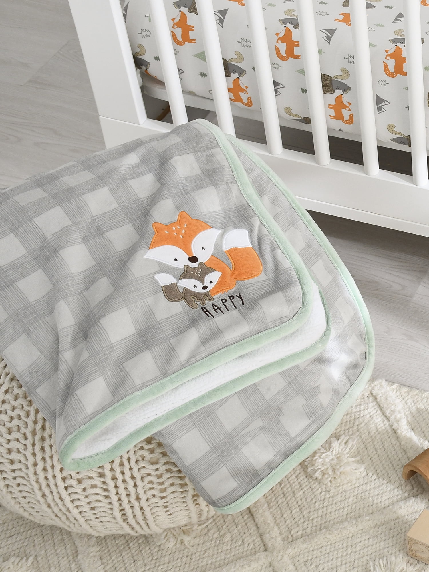 Gerber Baby & Toddler Boy Embroidered Plush Blanket with Fleece