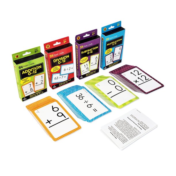 Brighter Child Math Flash Card Set 4 sets of cards (Cards) Walmart