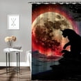 thumbnail image 2 of Orinice Cat Moon Stars Bathroom Decor Set with Hooks, Colorful Luxurious Graphic Print Polyester Fabric Shower Curtain Decoration, Waterproof Bathroom Curtain for Home Bathtubs 69x72, 2 of 7