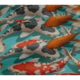 thumbnail image 4 of oneOone Cotton Jersey Turquoise Blue Fabric Koi Fish Ocean Quilting Supplies Print Sewing Fabric By The Yard 58 Inch Wide, 4 of 4
