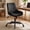 Black, variant on Daluvenix Armless Office Chair, PU Leather Swivel Desk Chair with Wheels, Adjustable Height Computer Task Chair, Beige
