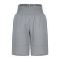 thumbnail image 5 of CheerKidz Summer Shorts for Women's Fashion Solid Color Three Way Pants With Drawstring Shorts Lightweight Quick Dry Cargo Shorts(Gray,XXL), 5 of 6