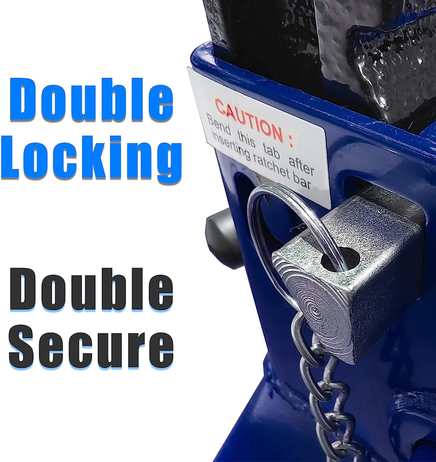 TCE 3 Ton (6,000 LBs) Capacity Double Locking Steel Jack Stands, 2 Pack, Blue, DMT43002AU