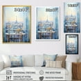 thumbnail image 4 of Designart "Winter Window View of Paris I" Cityscapes Framed Wall Art - Industrial Blue Paris Bedroom Framed Canvas Wall Art, 4 of 6