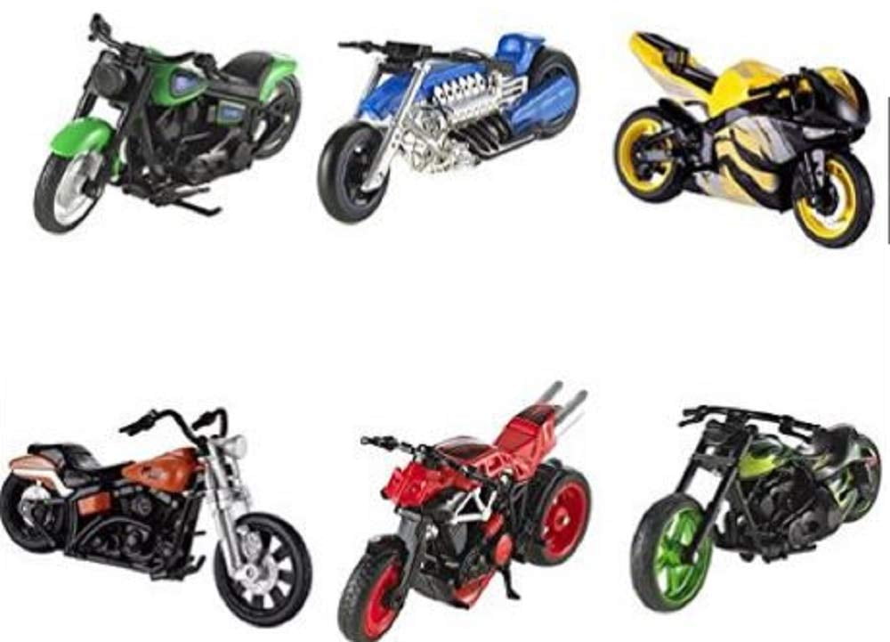 Hot Wheels Street Power Collectible Motorcycle Set of 6