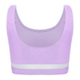 thumbnail image 4 of Raenseen Kids Girls Athletic Tracksuit 2 Piece Outfits Dance Tank Tops Sport Bra and Yoga Shorts Light Purple 8, 4 of 8