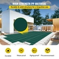 thumbnail image 3 of KFFKFF Safety Cover for 18x36ft Rectangular Inground Pools, Pool Cover with 4x10ft Central End Step, Solid Mesh Pool Cover with Drainage Openings for Swimming Pool, Winter Protection Cover, Green, 3 of 9