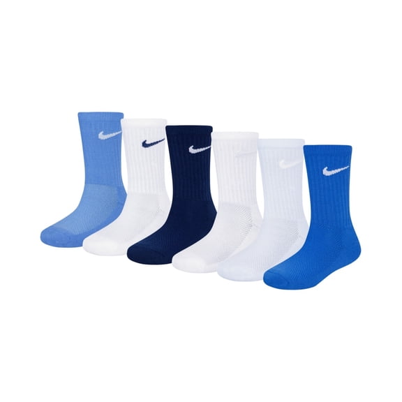 Nike Crew Poly Knit Socks, Cushioned 6 Pack