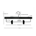 thumbnail image 6 of Nahanco 14" NAHANCO SlimLine Wooden Pant/Skirt Hanger With Padded Clips - High Gloss White W/Gold, 6 of 6