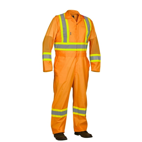 Forcefield Hi Vis Safety Flagger's Coverall, Unlined
