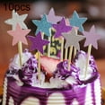 thumbnail image 2 of UDIYO 10Pcs Five-pointed Star Shaped Glitter Cake Topper Party Dessert Cupcake Decor, 2 of 7