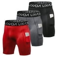 thumbnail image 2 of Abrenamiento LIXADA 3 PACK Men Sports Sports Sports Sports Active Entrenamiento trasero Con Bolsillo, 2 of 7
