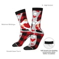 thumbnail image 6 of Honeii Buffalo Plaid Love And Gnome Print Adult Socks,Crew Socks,Casual Calf Socks,Daily Wear Socks for Men & Women, Perfect for Sports, Casual and Everyday Use, 6 of 6