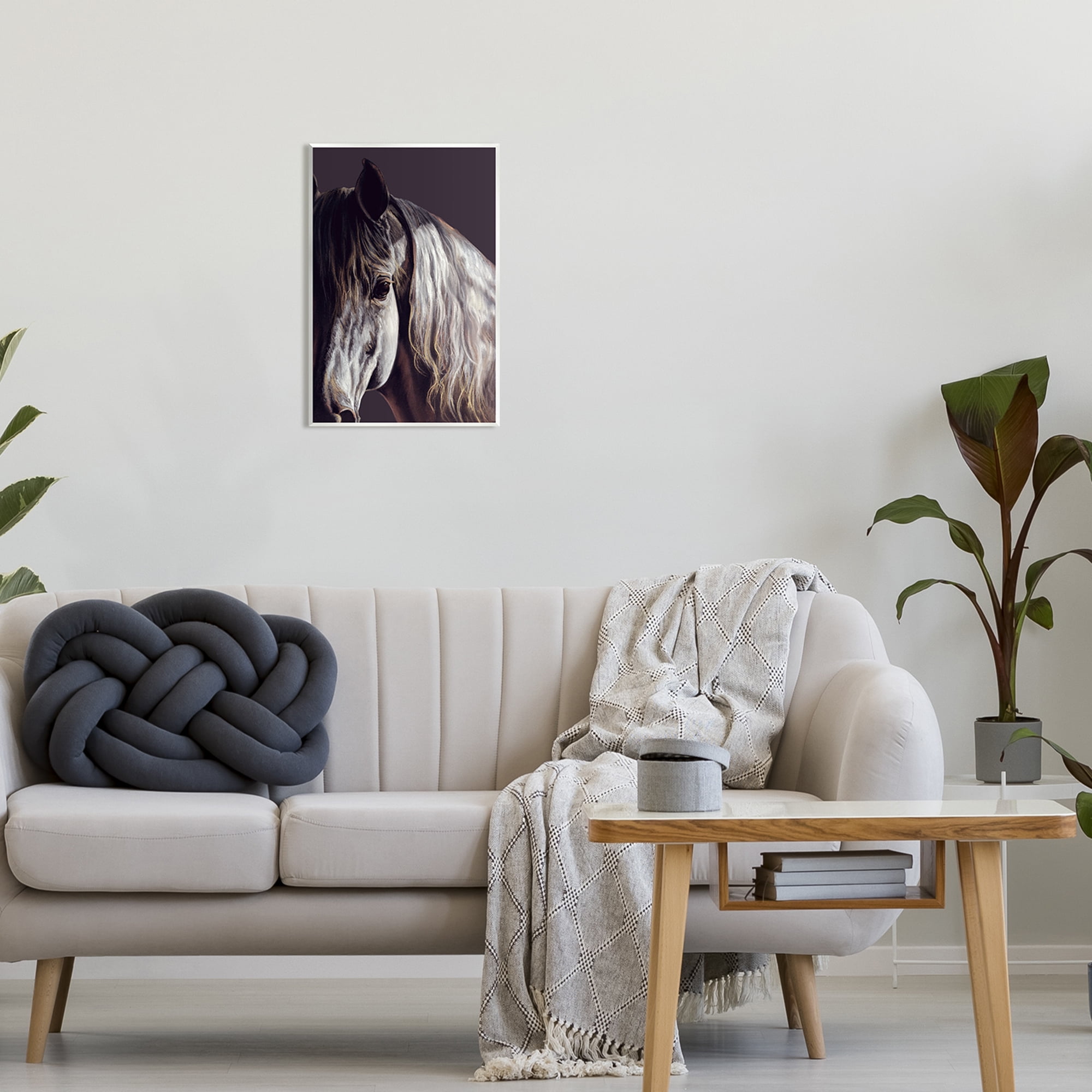 Stupell Industries Close Up Horse Face Portrait Animals & Insects Photography Unframed Art Print Wall Art