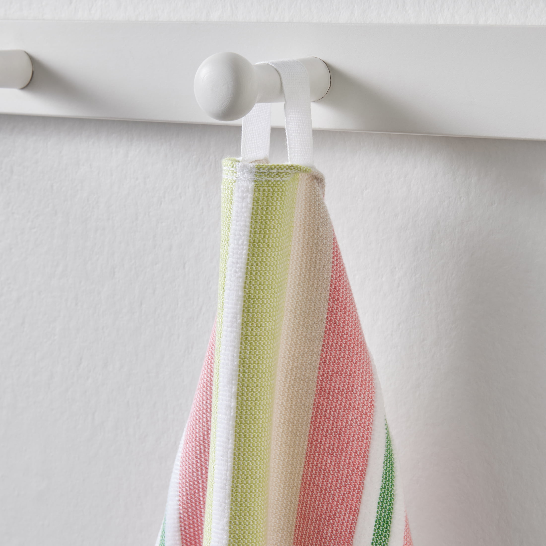 Better Homes & Gardens Coastal Tropez Striped Pink & Green Cotton-Blend Beach Towel