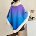 thumbnail image 3 of RXMEKW Châle Sans Manches à Col Épais pour Femmes en Acrylique, Poncho d'Intérieur Vert Armée, 3 of 6
