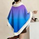 thumbnail image 3 of Chales de mujer con cuello grueso estampado, ropa cálida para el hogar, chal sin mangas con pelusa, tops de poliéster para mujer, 3 of 5
