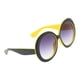 thumbnail image 3 of Gafas de sol retro Sunnimix para mujer Lente gris degradado Marco negro amarillo, 3 of 8