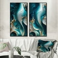 thumbnail image 1 of Designart "Turquoise-Tinted Geode Abstraction II" Abstract Marble Framed Wall Art Set Of 2 - Turquoise Abstract Framed Canvas Set For Living Room Decor, 1 of 6