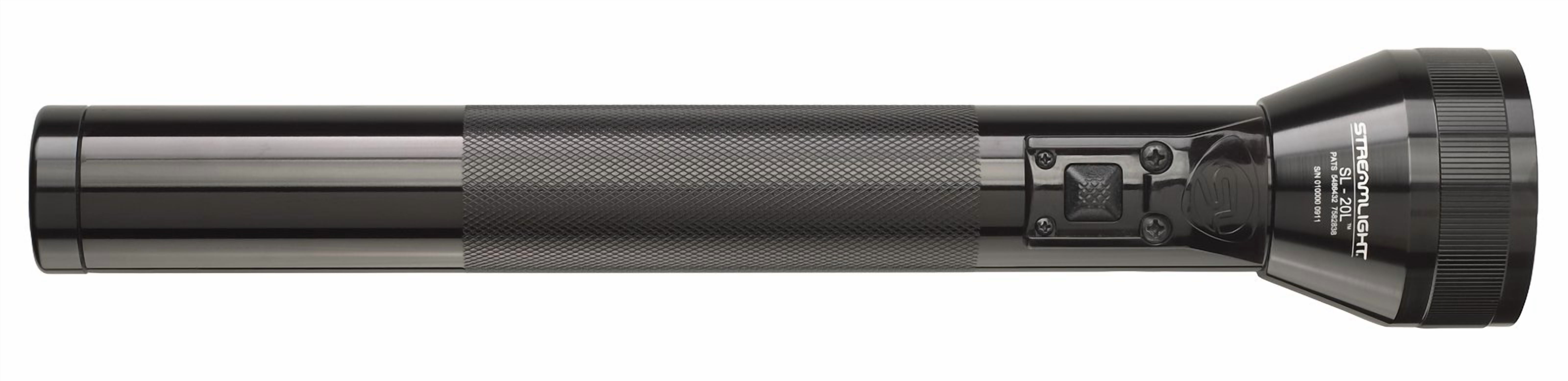 Streamlight 20703 SL-20L 450-Lumen Full Size Rechargeable LED Flashlight with 120-Volt AC/12-Volt DC Smart Charger, 2 Sleeves, Black CA3