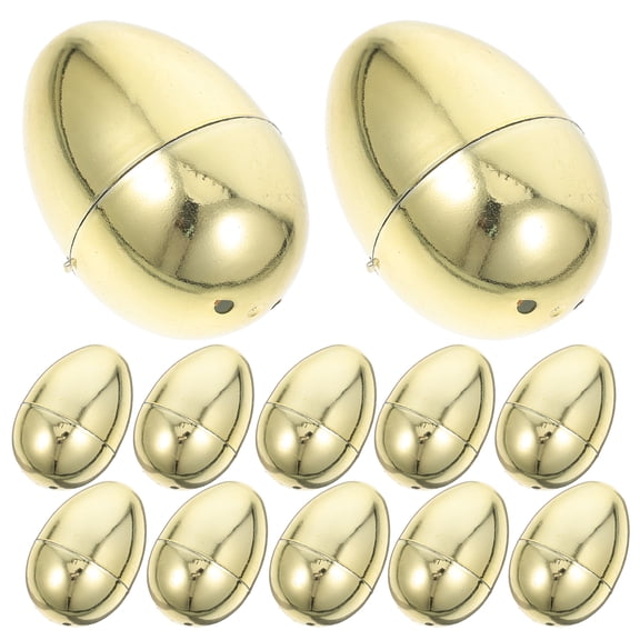 MLINS  12 Pcs Egg Decoration Easter Simulated Golden Eggs