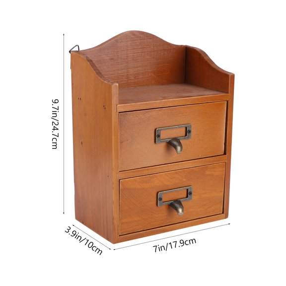 HORIALENCE Vintage Storage Box Brown 1Pack 9.7x7 In