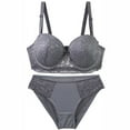 thumbnail image 1 of HongQid Womens Seamless Bra Underwire Matching Bra And Panty Set Comfort Push Up Bras Buttery Soft Wired Bralette Full Coverage Sport Everyday Bra, 1 of 8