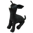 thumbnail image 1 of Maniquí de perro de piel sintética, grande, para exhibir ropa de mascotas. Incluye perchas suaves y cómodas. Talla S Negro, 1 of 9