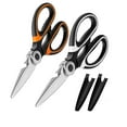 thumbnail image 1 of 2Pc Kitchen Scissors Stainless Steel Heavy Duty Multi Purpose Cooking Shears For Cutting Meat Herbs Vegetables Poultry Dishwasher Safe 0.56 Lb, 1 of 8