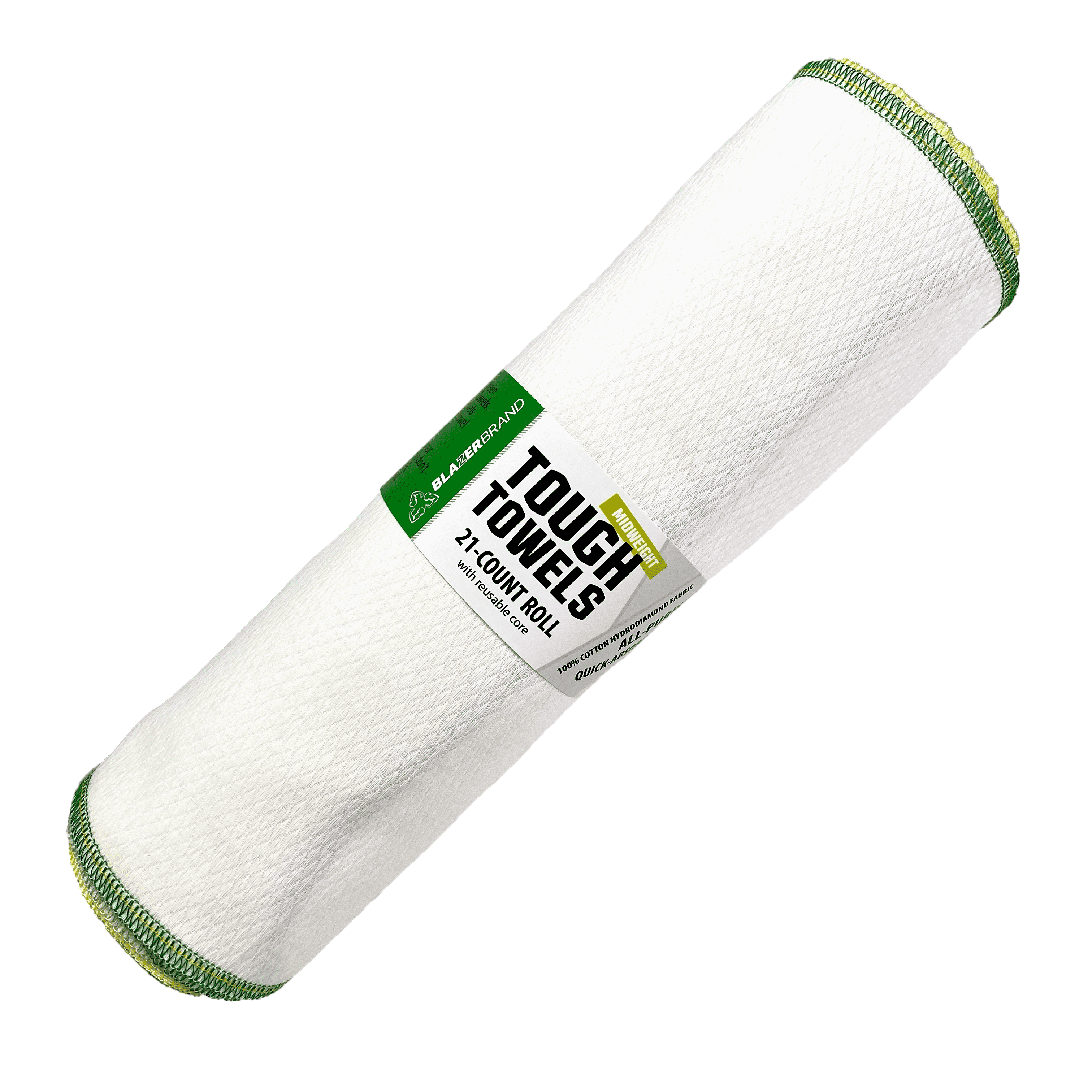 Tough Towels - 1 Roll of 21 Reusable Paper Towels, Large, Washable, Absorbent, HydroDiamond Cotton