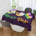 thumbnail image 5 of Coolnut Mardi Gras Rectangle Tablecloth Spill-Proof Polyester Table Cloth Table Cover for Kitchen Dining Picnic Holiday Party Decoration, 54"x72", 5 of 7