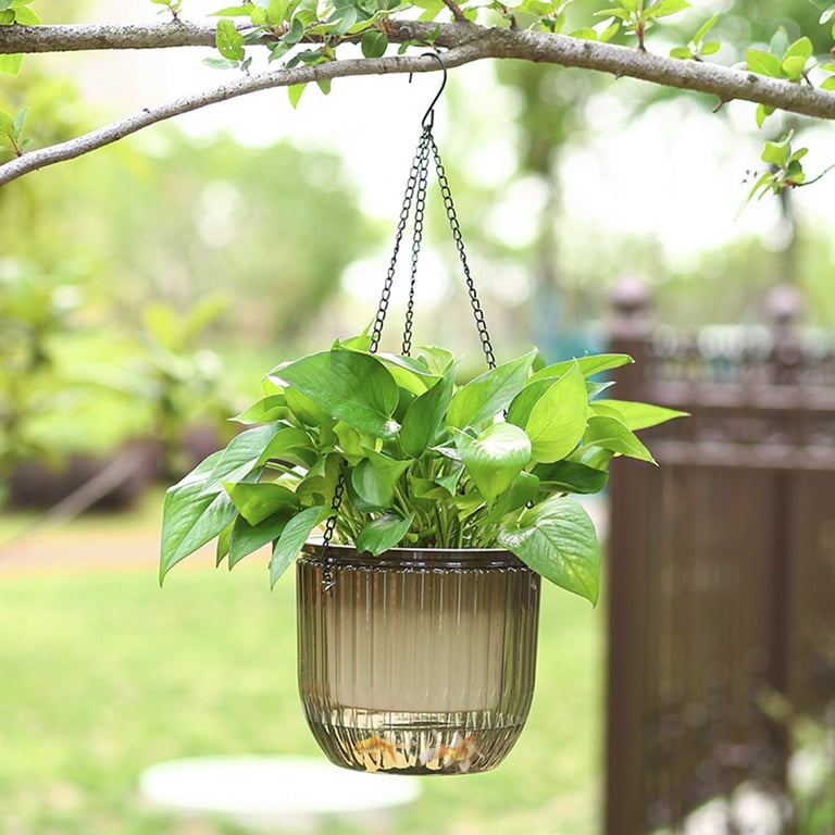Hanging Plant Saucers 10 Pack - Water Catcher Trays With Hooks For  Indoor/Outdoor Pots Stackable Plant Pot Trays