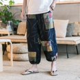 thumbnail image 2 of MYG Pantalon Ample à Jambes Larges en Coton et Lin Imprimé pour Hommes, 2 of 9