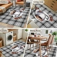 thumbnail image 6 of Coffee Cup Beans Area&nbsp;Rug 4x6ft Black Buffalo Plaid Farm Country Non-Slip&nbsp;Washable Square&nbsp;Rugs Soft Felt Indoor Floor Mat for Bedroom Kitchen Living Room Bathroom, 6 of 9