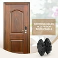 thumbnail image 7 of Uxcell Door Hole Cover Plate Zinc Alloy Vintage Deadbolt Knob Hole Repair for Hole Filling Decor Black, 7 of 7