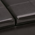 thumbnail image 4 of Avalon 42 inch Wide Contemporary Storage Ottoman in Slate Grey Linen Look Fabric, 4 of 7