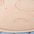 thumbnail image 4 of Safavieh Courtyard Hugo Oriental Indoor/Outdoor Area Rug, Natural/Terracotta, 6'7" x 6'7" Round, 4 of 10