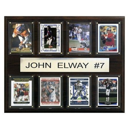 Denver Broncos Parking Sign - C&I Collectables NFL 12x15 John Elway Denver Broncos 8-Card Plaque