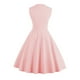 thumbnail image 3 of Vestido de fiesta de graduación con cuello en V de noche sin mangas con estampado retro para mujer Fridja  hjkh5469, 3 of 3