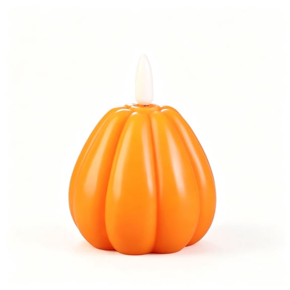 Fall Flameless Candles, Real Wax Pumpkin Shaped Flickering Battery Operated Candles, for Autumn Halloween Home Party Decor