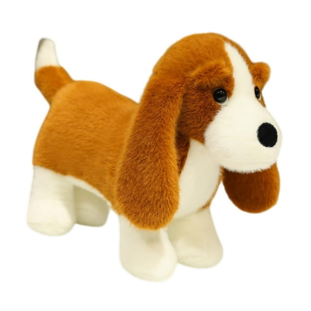 Lindo perro de peluche de juguete, animales de peluche, creativo, cómodo, decoración del hogar, adorno suave Marrón claro