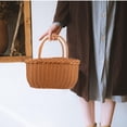 thumbnail image 5 of MLINS 2pcs Imitation Rattan Basket Double Handles Basket Picnic Basket Sundries Basket, 5 of 8