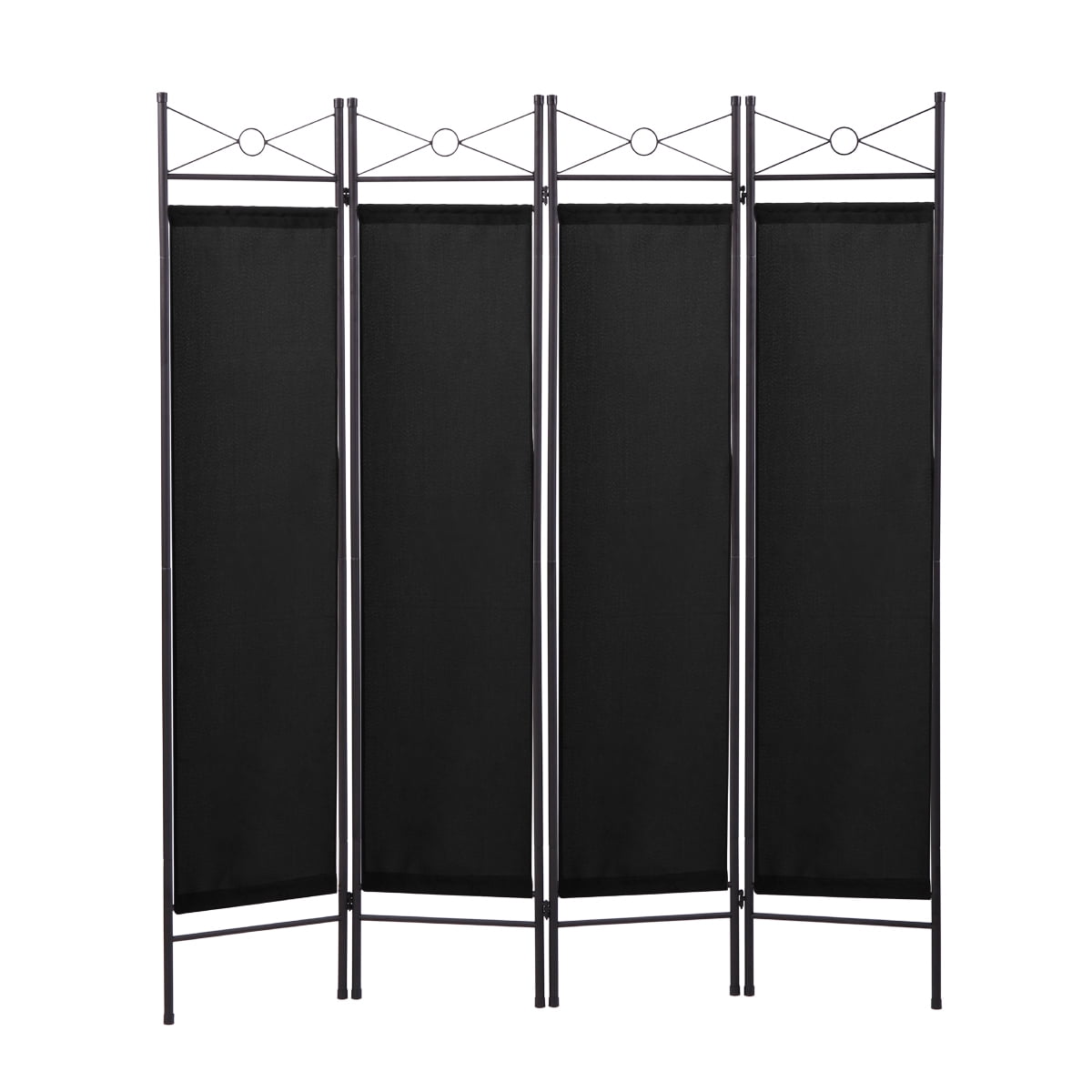 Hand Made Partition Folding Room Divider Separator Privacy Screen Black 5 Panel 