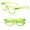 Green, variant on 2 Pairs Transparent Neon Color Deluxe Reading Glasses - Comfortable Stylish Simple Readers Magnification +1.00