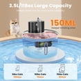 thumbnail image 2 of Dlopede Cat Water Fountain Motion Sensor Water Dispense for Cats and Dogs,Stainless Steel Battery Operated Pet Water Fountain,3.5L/118oz, 2 of 10