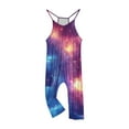 thumbnail image 6 of MKOSPLRT Girl's Jumpsuits Sleeveless V Neck Harem Long Overalls Sparkly Print Loose Fit Jumpsuits One Piece with Pocket Kids Clothes, 6 of 6